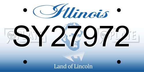 SY27972 Illinois License Plate