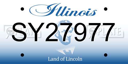 SY27977 Illinois License Plate
