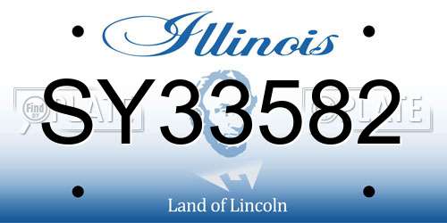 SY33582 Illinois License Plate
