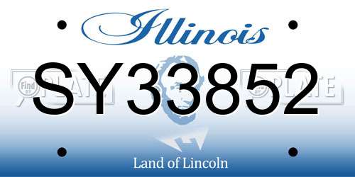 SY33852 Illinois License Plate