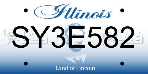 SY3E582 Illinois License Plate