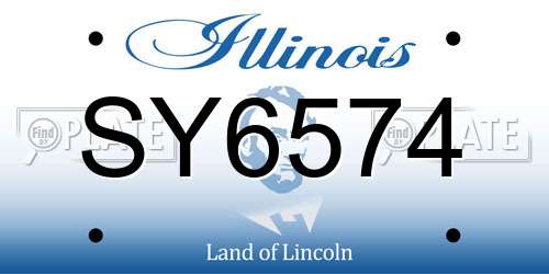 SY6574 Illinois License Plate
