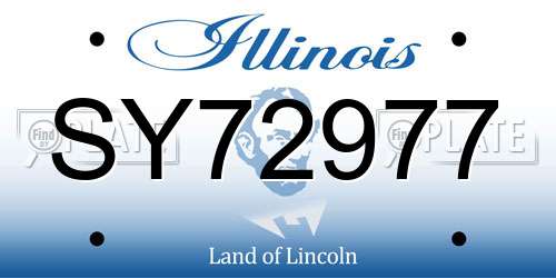 SY72977 Illinois License Plate
