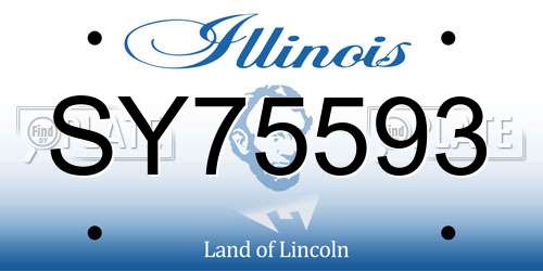 SY75593 Illinois License Plate