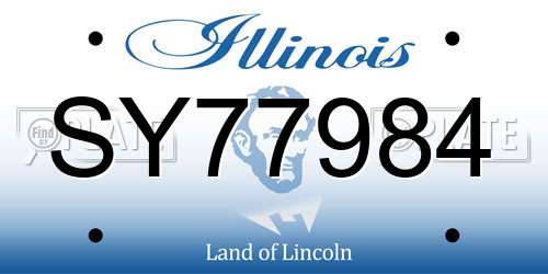 SY77984 Illinois License Plate