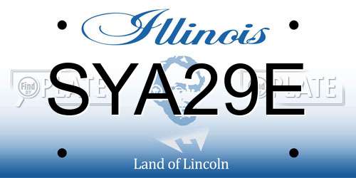 SYA29E Illinois License Plate