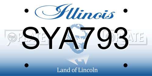 SYA793 Illinois License Plate