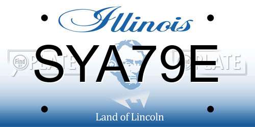 SYA79E Illinois License Plate