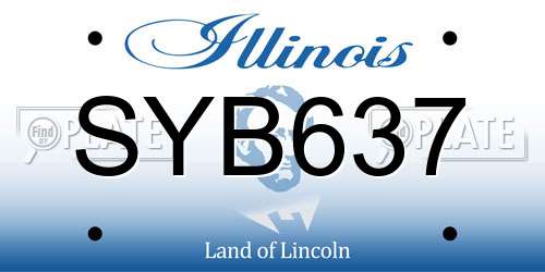 SYB637 Illinois License Plate