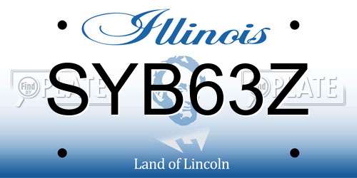 SYB63Z Illinois License Plate