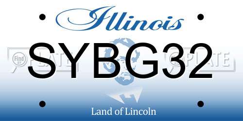 SYBG32 Illinois License Plate