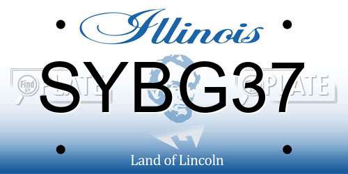 SYBG37 Illinois License Plate