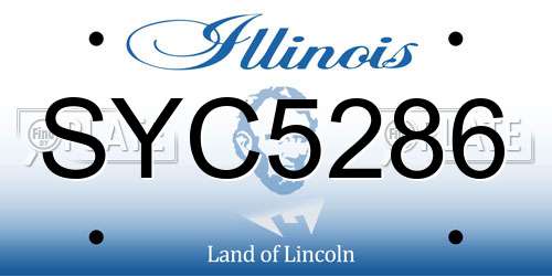 SYC5286 Illinois License Plate