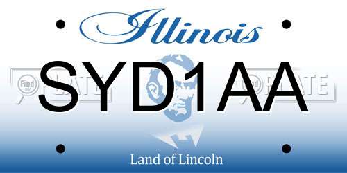 SYD1AA Illinois License Plate