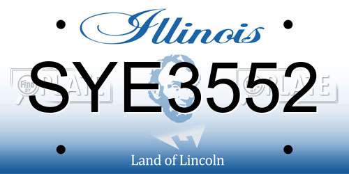 SYE3552 Illinois License Plate