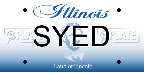 SYED Illinois License Plate