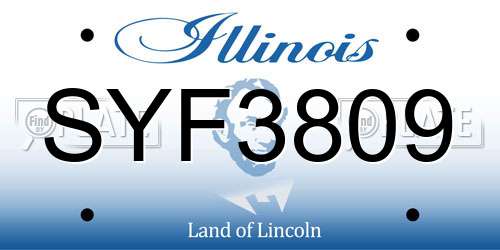 SYF3809 Illinois License Plate