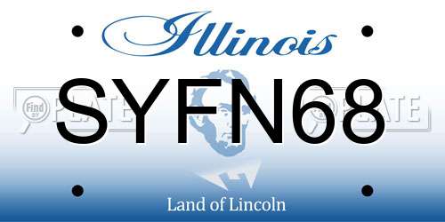 SYFN68 Illinois License Plate