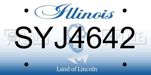 SYJ4642 Illinois License Plate