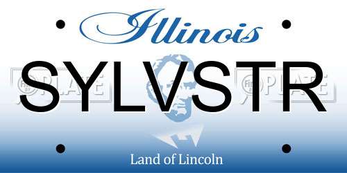SYLVSTR Illinois License Plate