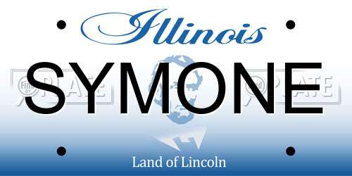 SYMONE Illinois License Plate