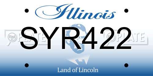 SYR422 Illinois License Plate