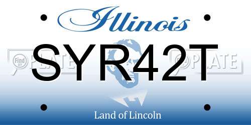 SYR42T Illinois License Plate