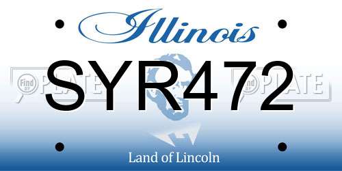 SYR472 Illinois License Plate