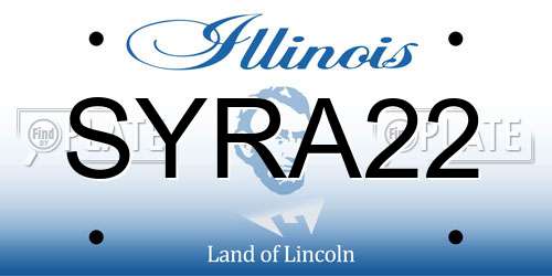 SYRA22 Illinois License Plate