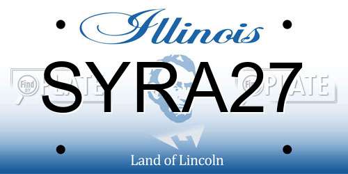 SYRA27 Illinois License Plate
