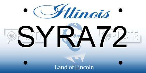 SYRA72 Illinois License Plate