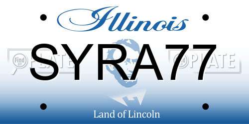 SYRA77 Illinois License Plate