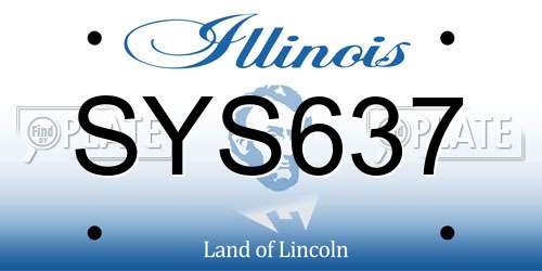SYS637 Illinois License Plate