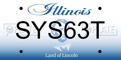 SYS63T Illinois License Plate