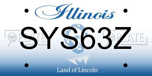 SYS63Z Illinois License Plate