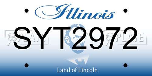 SYT2972 Illinois License Plate