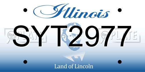 SYT2977 Illinois License Plate