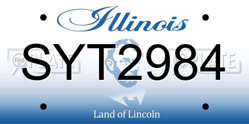SYT2984 Illinois License Plate