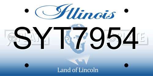 SYT7954 Illinois License Plate