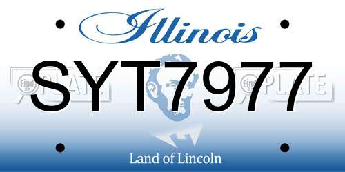SYT7977 Illinois License Plate