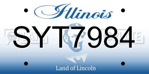 SYT7984 Illinois License Plate