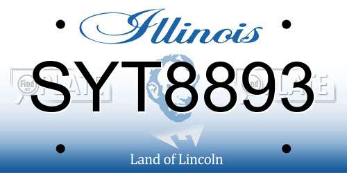SYT8893 Illinois License Plate