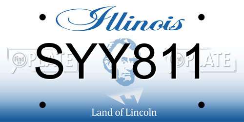 SYY811 Illinois License Plate