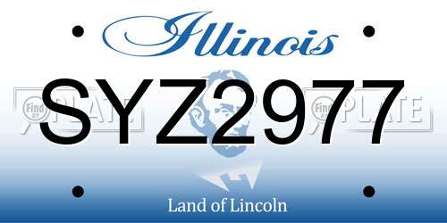 SYZ2977 Illinois License Plate