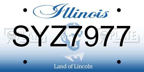 SYZ7977 Illinois License Plate