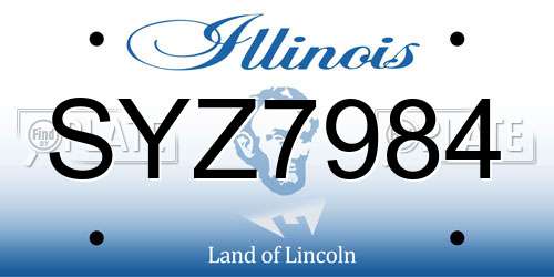 SYZ7984 Illinois License Plate