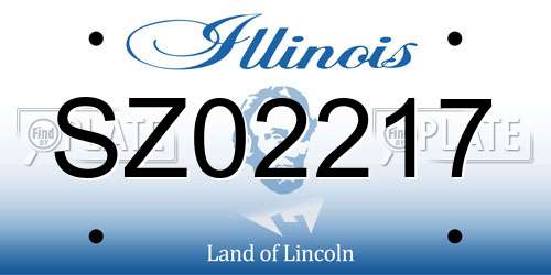 SZ02217 Illinois License Plate