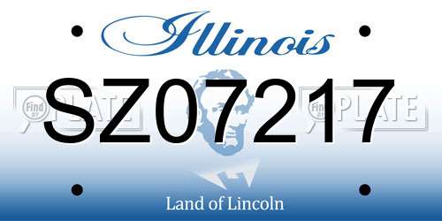 SZ07217 Illinois License Plate