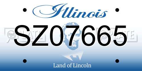 SZ07665 Illinois License Plate
