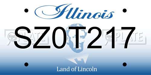 SZ0T217 Illinois License Plate